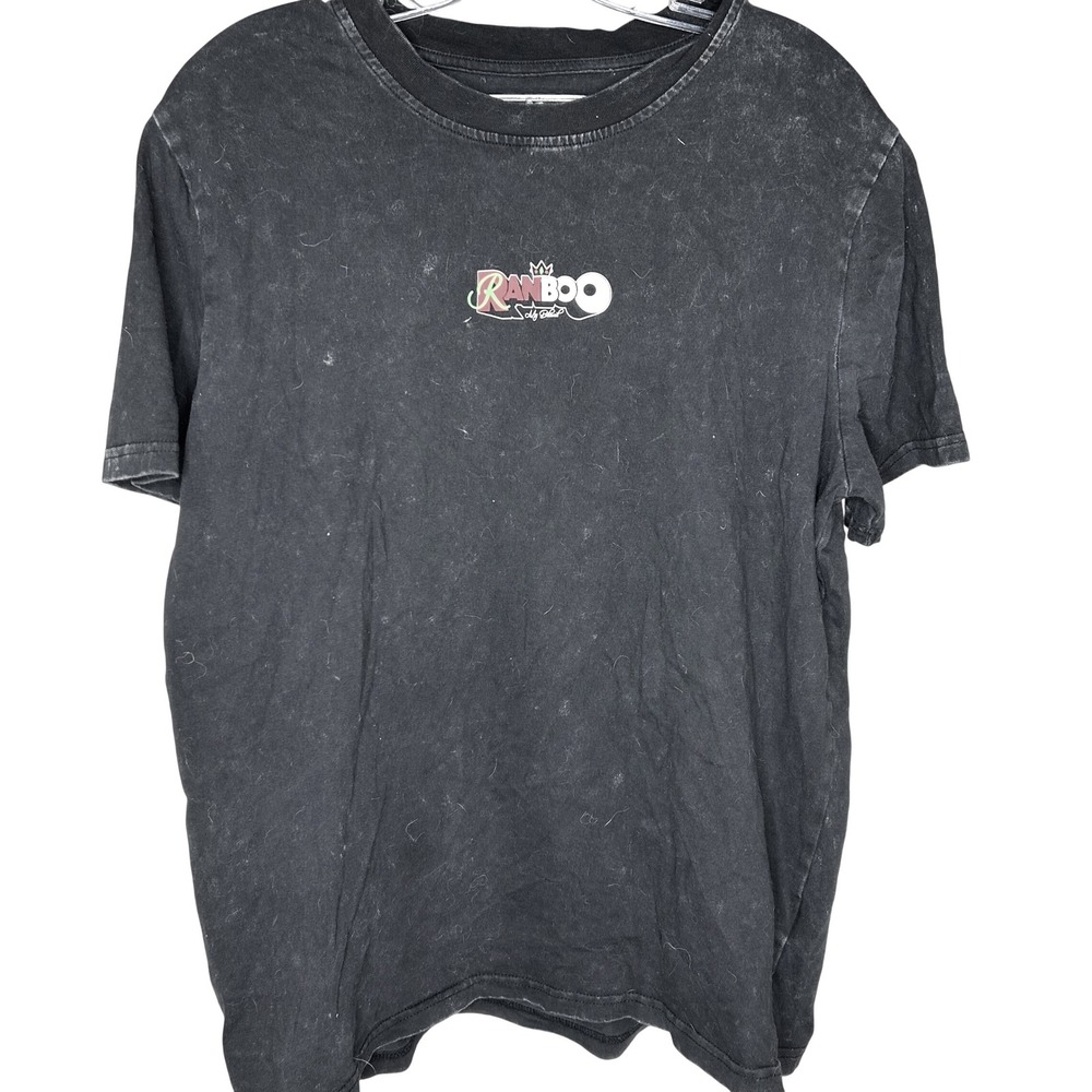 Ranboo MEDIUM unisex My Beloved‎ Graphic T Shirt Black Mineral Wash Short Sleeve